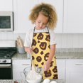 thumbnail image 4 of Yellow and Brown Of Leopard Print Kids Aprons for Girls and Boys,Adjustable Neck Strap Toddler Aprons for Kids Cooking Baking, 4 of 6