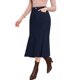 thumbnail image 4 of Falda de corduroy CHIC INSPIRE para mujeres, otoño, cintura alta, vestido de trabajo, casual, falda midi XS azul oscuro, 4 of 6