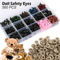 thumbnail image 2 of Jetcloudlive 560PCS Safety Eyes and Noses for Amigurumi, Stuffed Crochet Eyes , Craft Doll Eyes and Nose Teddy Bear, (Various Sizes), 2 of 11