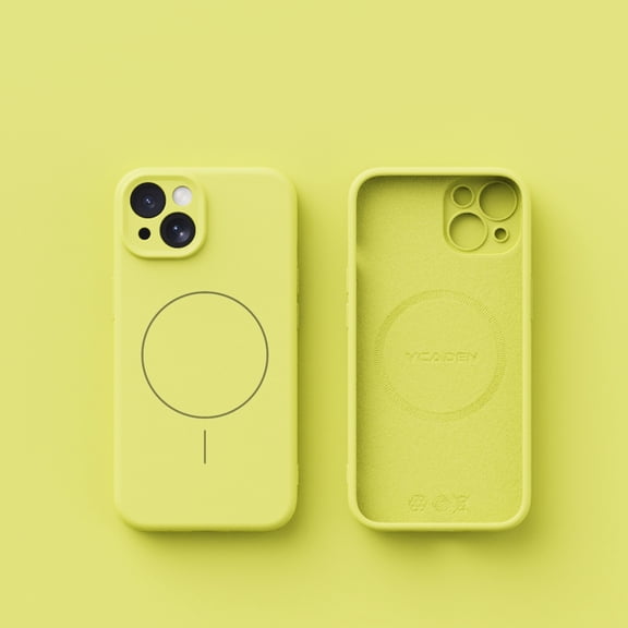 for iPhone 14 Magnetic Case, Compatible with Mag-Safe, Military Grade Drop Protection and Raised Camera Protection, Slim Shockproof Anti-Scratch Phone Cover for iPhone 14, Pearyellow