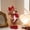 rose, variant on Highland Cow Figurine,Resin Cow Sculpture with Roses/Heart,Resin Statue Calf Lovers Romantic Gifts for Valentine's Day,Decorations for Shelf Office Desk
