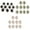 Black AB Color Beige, variant on Bling Rhinestone Flat back Buttons Embellishment for Wedding Craft