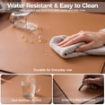 thumbnail image 5 of PROMATTOO Desk Pad Protector with Premium Gift Box,Vegan Leather Waterproof Laptop Mat for Keyboard & Mouse,Caramel Brown, 5 of 10