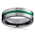 thumbnail image 2 of Green Tungsten Wedding Band Gunmetal Tungsten Ring Anniversary Ring Men & Women Gunmetal Tungsten Ring Tungsten Wedding Ring, 2 of 2