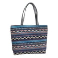 thumbnail image 4 of Embroidery Shoulder Bag Tote Bag Womens Handbag Summer Shoulder Bag Big Capacity Lady with Zipper Closure Fashion Shoulder Purse for Spring Style E, 4 of 8