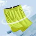 thumbnail image 2 of Mlzmgr Plus Size Gym Shorts for Men M-5XL Elastic Waist Shorts with Zipper Pockets Workout Running Short Pants, 2 of 6