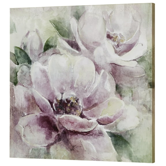 Morning Melody Floral Canvas Wall Art Purple