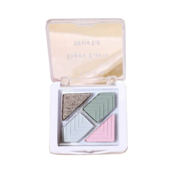RKSTN Eyeshadow Palette Four Color Eyeshadow Blue Green Pocket Portable Pocket Eyeshadow Eyeshadow Palette