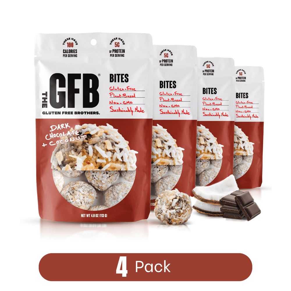 The GFB Dark Chocolate Coconut Protein Bites, 4 Count, 4 oz
