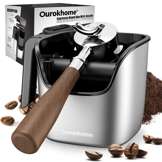 Accesorios Knock Box Ourokhome Espresso de acero inoxidable