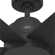 Hunter 60 inch Kennicott ENERGY STAR® Matte Black Damp Rated Ceiling Fan and Handheld Remote