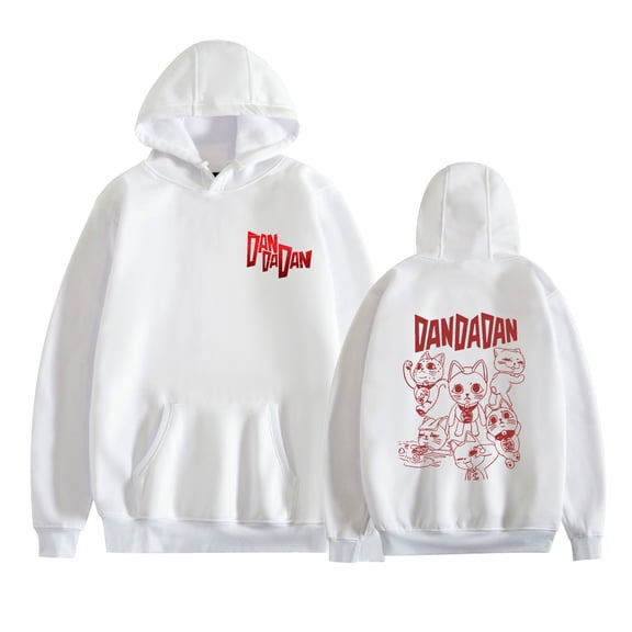 Duoxingbao DANDADAN Hooded Sweatshirt with Fleece Lining, Long-Sleeved Shirt, Street Style Pullover Winter Wear for Boys and Girls