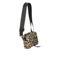 thumbnail image 3 of No Boundaries Women's Hands Free Belt Bag with Bungee Toggle, Leopard, 3 of 5