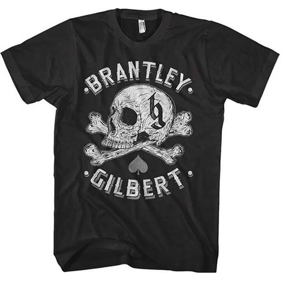 Brantley Gilbert Men's Skull T-shirt Small Black