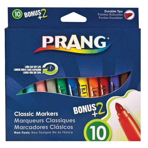 Prang Classic Art Markers Bullet Tip Assorted Colors Pack Of 12 Walmart Com Walmart Com