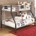 thumbnail image 2 of Ashley Furniture Dinsmore Metal Twin over Full Bunk Bed in Black and Gray, 2 of 2