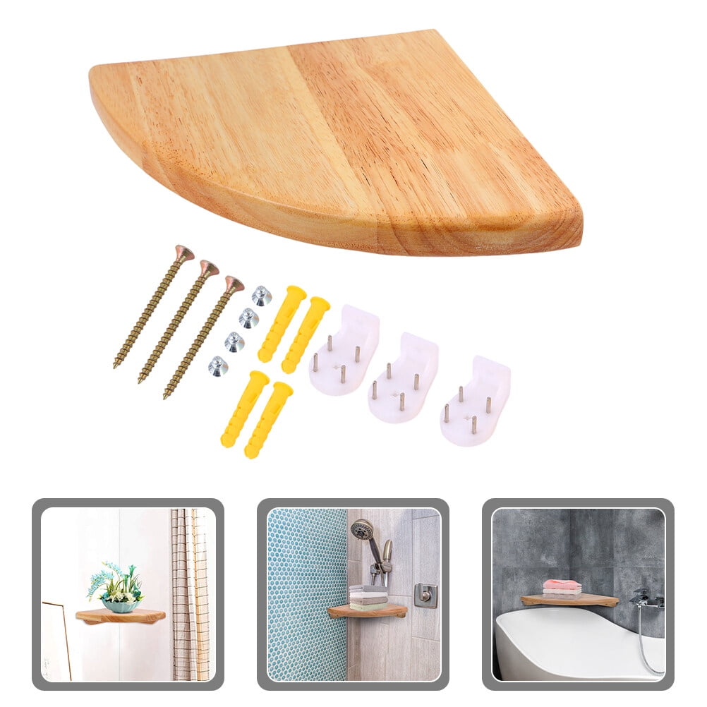 ULTNICE Synthetic Material Floating Corner Shelf Wall-mounted for Decorators 1 Set