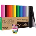 thumbnail image 1 of Paquete de vinilos Cricut Premium Rainbow de 9 x 4,5 m + 2 x 9 m en blanco y negro, 1 of 7
