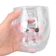 thumbnail image 3 of Taza de Té y Café Con Leche, Diseño de Conejo de Cristal de Doble Pared, 300ml, Horno Microondas, Lavavajillas, Y Transparente, 3 of 7
