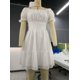 thumbnail image 1 of VISgogo Vestido casual de manga corta para mujer, a la moda, de color sólido, cuello barco, con lazo, sin espalda, vestido acampanado VISgogo moda, 1 of 9