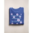 thumbnail image 3 of 70S Retro Surround Yourself Love Sweatshirt Women -Image by Shutterstock, Female x-Large, 3 of 4