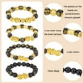 thumbnail image 6 of Feng Shui Bracelet Adjustable Feng Shui Lucky Nafu Wealth Necklaces Black Bead Bracelet with Hand Carved Amulet Bead Feng Shui Bracelet Necklace Set for Women Men Wealth, 6 of 7