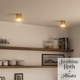 thumbnail image 4 of Hunter - Canoga 1-light Luxe Gold, Small Flush Mount Light, Dimmable, Modern Style, Cylinder Shaped, for Bedrooms, Kitchens, Dining, Living Rooms - 13125, 4 of 8