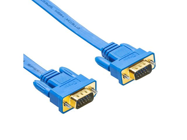 Dtech VGA Flat Connection Cable for Computer Monitor (300cm)