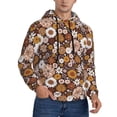 thumbnail image 2 of Wukai Sunflowers Print Men Hoodies Fleece Sweatshirts Long Sleeve Sweaters Pullover Fall Outfits Winter Clothes-3X-Large, 2 of 7
