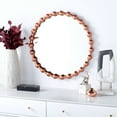 thumbnail image 2 of SAFAVIEH Pallas 25 in. Geometric Round Mirror, Brushed Copper, 2 of 5