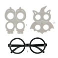 thumbnail image 3 of Black glasses frameHalloween Cosplay Silicone Mold Pumpkin Skull Glasses Shape Resin MoldBlack glasses frame, 3 of 5