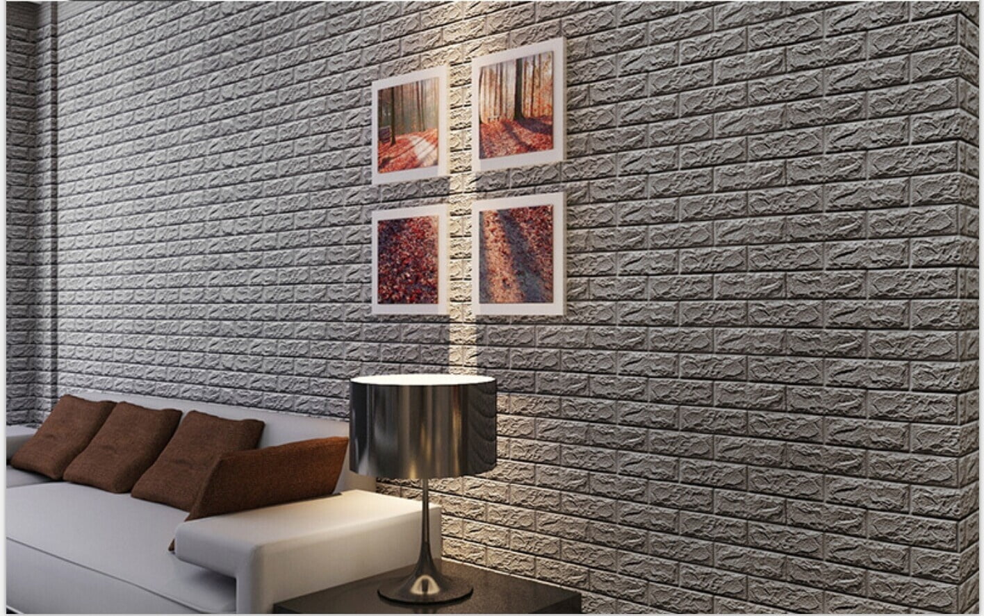 3D Brick Wall Stickers Selfadhesive Panel For Home Decoration