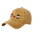 thumbnail image 2 of SAZBJOJN Halloween Hats for Men Women Vintage Funny Baseball Cap Unisex Adjustable Novelty Trucker Hat Spooky Holiday Accessory for Party Outdoor Daily Wear Yellow One Size, 2 of 4