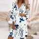 thumbnail image 1 of Vestido Estilo Bohemio Azul/Verde/Gris Boho Summer Deep V Vestido en forma de H para viajes diarios (Azul S) Cgtredaw Para estrenar, 1 of 1