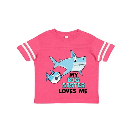 

Inktastic My Big Sister Loves Me with Cute Sharks Gift Toddler Boy or Toddler Girl T-Shirt