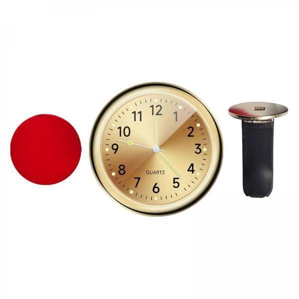Reloj luminoso,Reloj digital luminoso pequeño para coche,Mini reloj para salpicadero de coche,clásico,de bolsillo,redondo,Reloj automotriz adorno universal para coche,Reloj adhesivo para