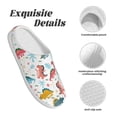 thumbnail image 5 of Wukai Dinosaur Print Women's Indoor Bedroom Slipper Slip On Shoes, Unisex House Shoes with Anti-Skid Sole for Men, Gift for Women Men-11, 5 of 7