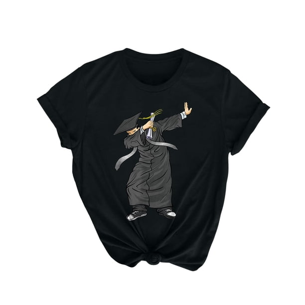 Regalos de graduación para él, ella, 2022, camiseta universitaria de escuela secundaria, blusa de manga corta con estampado de letras de verano Fridja hjk2611