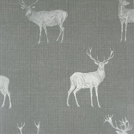 Arthouse Hank Grey Stag Wallpaper