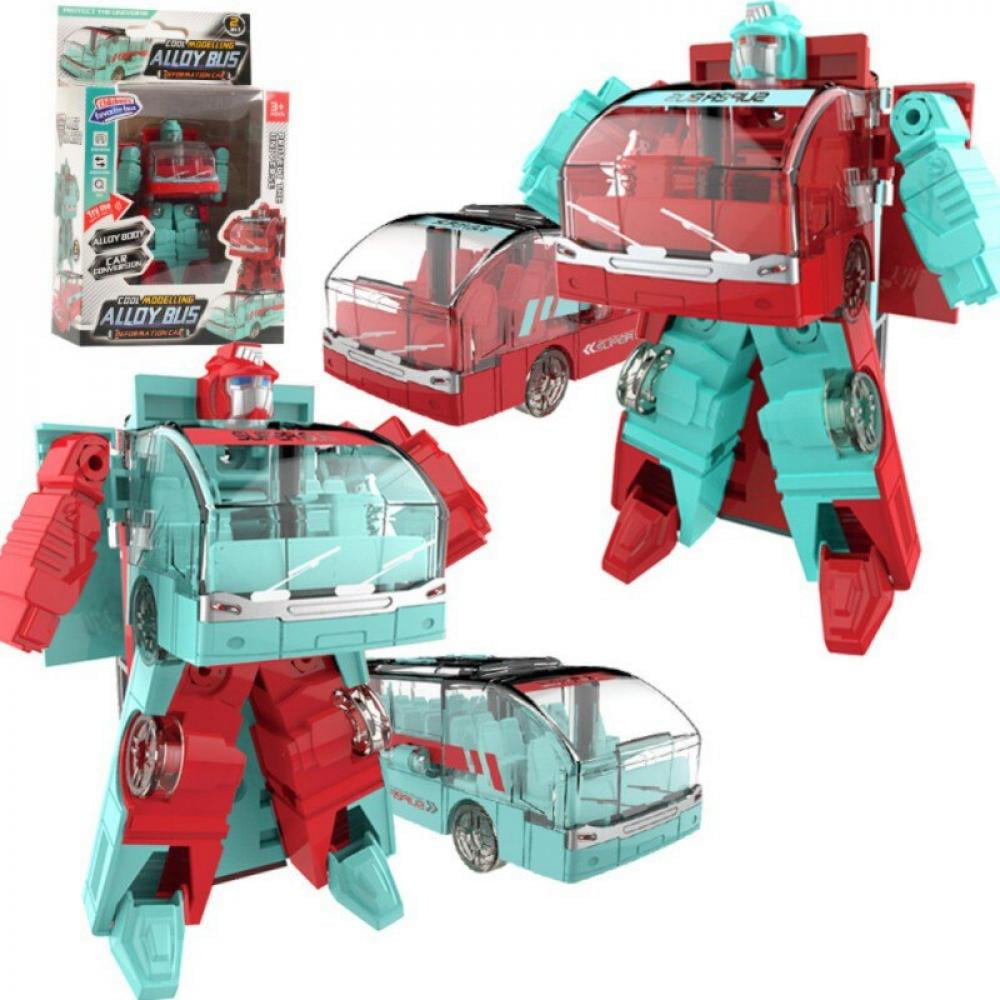 SALES!!Transformable Heroes Rescue Bots Transform Robot Car for Kids Vehicle ToysBus Mixer Robot Car Converting Toy Gift Toys for Ages 3 And Up