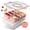 Coral, variant on Cook With Color 8-Compartment Snackle Box, Charcuterie and Snack Container, Divided Serving Tray with Lids and Handle, Dishwasher Safe, Pink