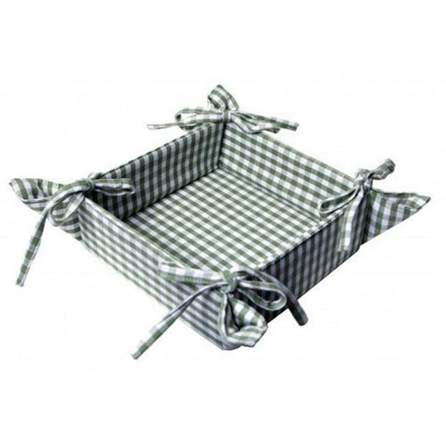 Mr. MJs Trading AG-45293 Chemin de Table Côtelé avec Pompons Carreaux Verts