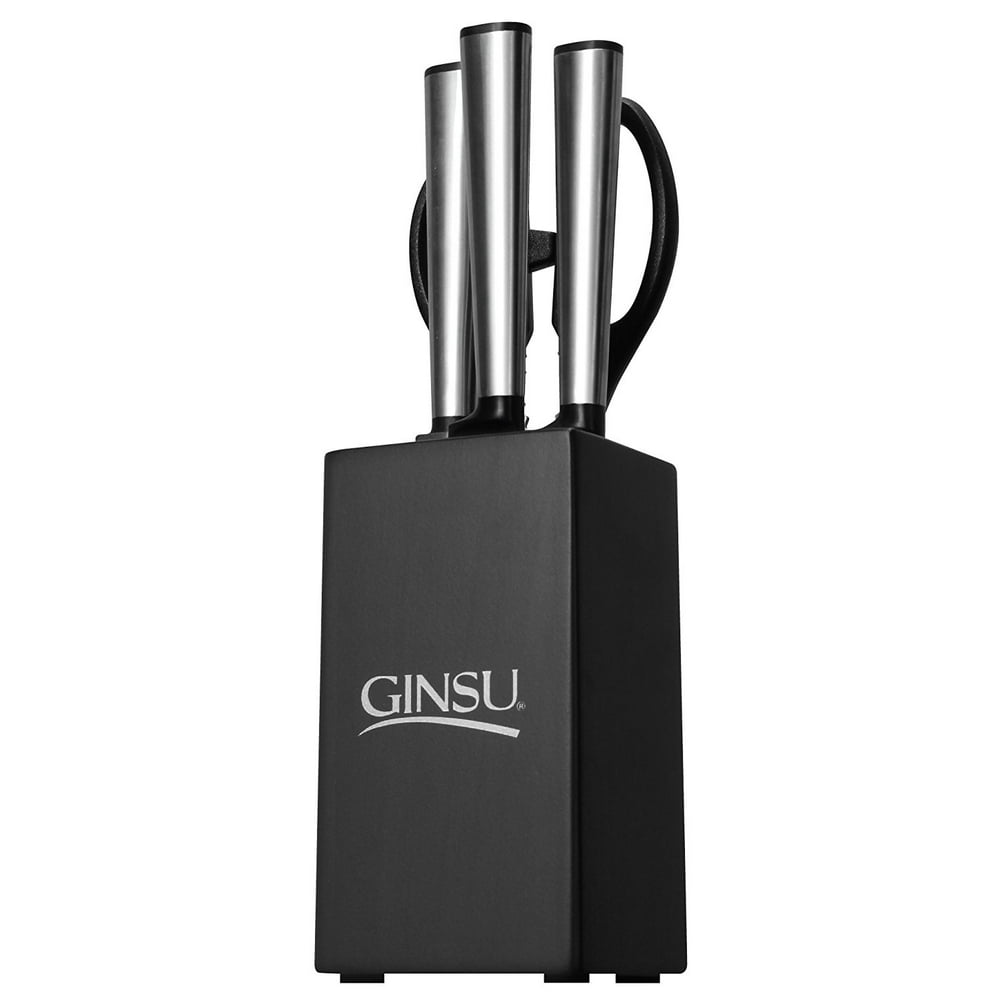 Ginsu Koden Series 5 Piece Prep Knife & Block Set - Walmart.com - Walmart.com
