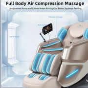 MassaMAX 4D Massage Chair, OTA Update & Electric Extendable Footrest, Zero Gravity, With Touch Screen, Quick Access Buttons