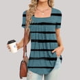 thumbnail image 2 of Jgppe Tunique d'Été pour Femmes Blouse Habillée Décontractée Manches Courtes T-Shirts Amples pour Dames, 2 of 5