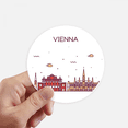 thumbnail image 1 of Vienna Austria Flat Landmark Pattern Sticker Round Wall Suitcase Laptop Label Bumper, 1 of 1