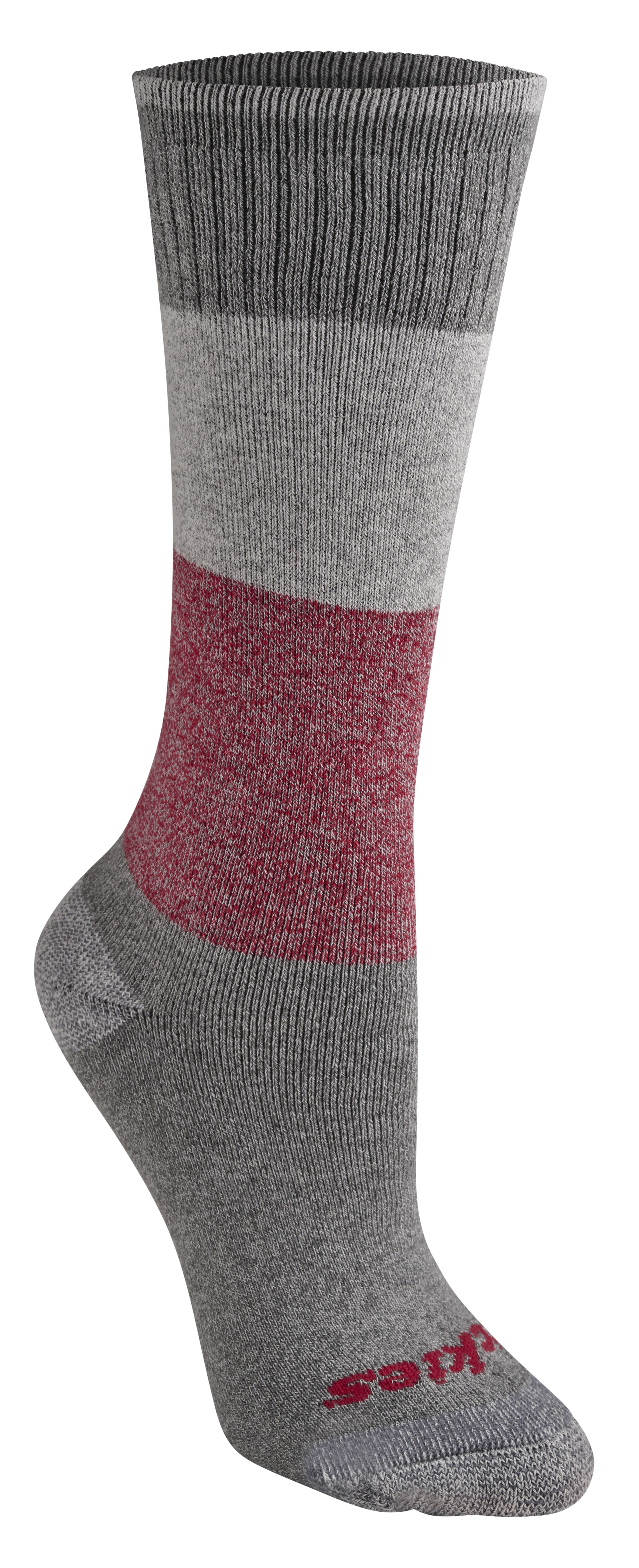 Genuine Dickies Women's Charcoal Fiber Plaid Thermal Crew Socks, 2-Pack