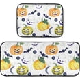 thumbnail image 7 of SKYSONIC Bats Jack-o-Lantern Kitchen Rugs 2 Pieces, Halloween Pumpkins Floor Mat Room Area Rug Washable Carpet Perfect for Living Room Bedroom Entryway, 7 of 7