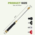 thumbnail image 5 of Pocket Hose Arrow Pressure Washer, High Pressure Hose Nozzle with 3 Spray Nozzles, Adjustable Garden Hose Sprayer for Car Washing, Patio Cleaning, Garden Watering (Gray), 5 of 8