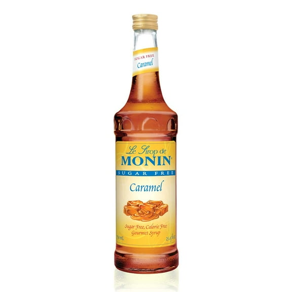 Monin - Sugar Free Caramel Syrup, Mild And Sweet, Great For Coffee And Desserts, Gluten-Free, Non-Gmo (750 Ml)